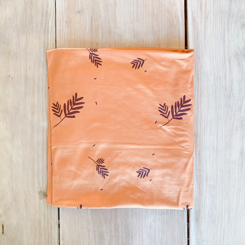Harlee Bee & Co. Swaddle Blanket - Tan Leaves