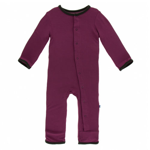 Kickee Pants Holiday Layette Applique Coverall - Grapevine Witch Paleontology