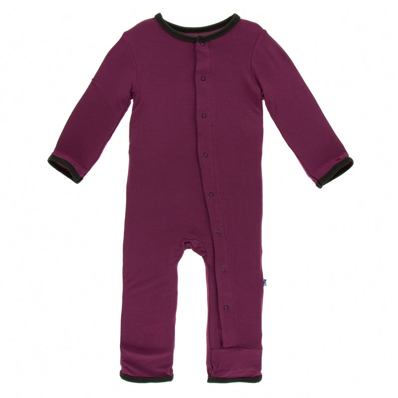 Kickee Pants Holiday Layette Applique Coverall - Grapevine Witch Paleontology