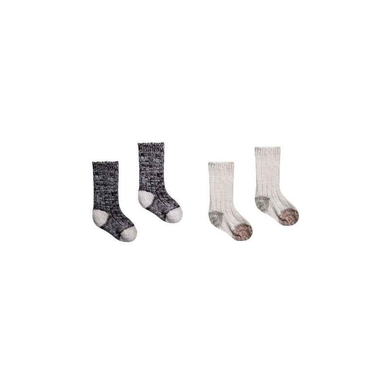 Rylee + Cru Chunky Knit Socks Set - Color Block