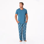 Kickee Pants Men's Print Pajama Pants - Deep Sea Baseball