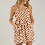 Rylee + Cru Women's Summer Dress - Rust Check