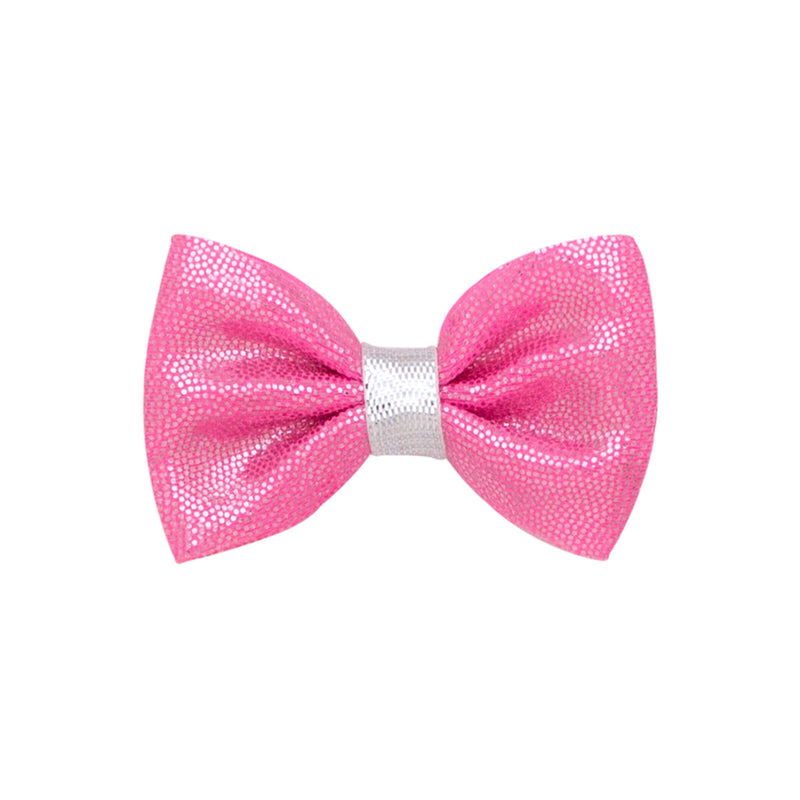Wee Ones Mini Hologram Bow - Light Pink
