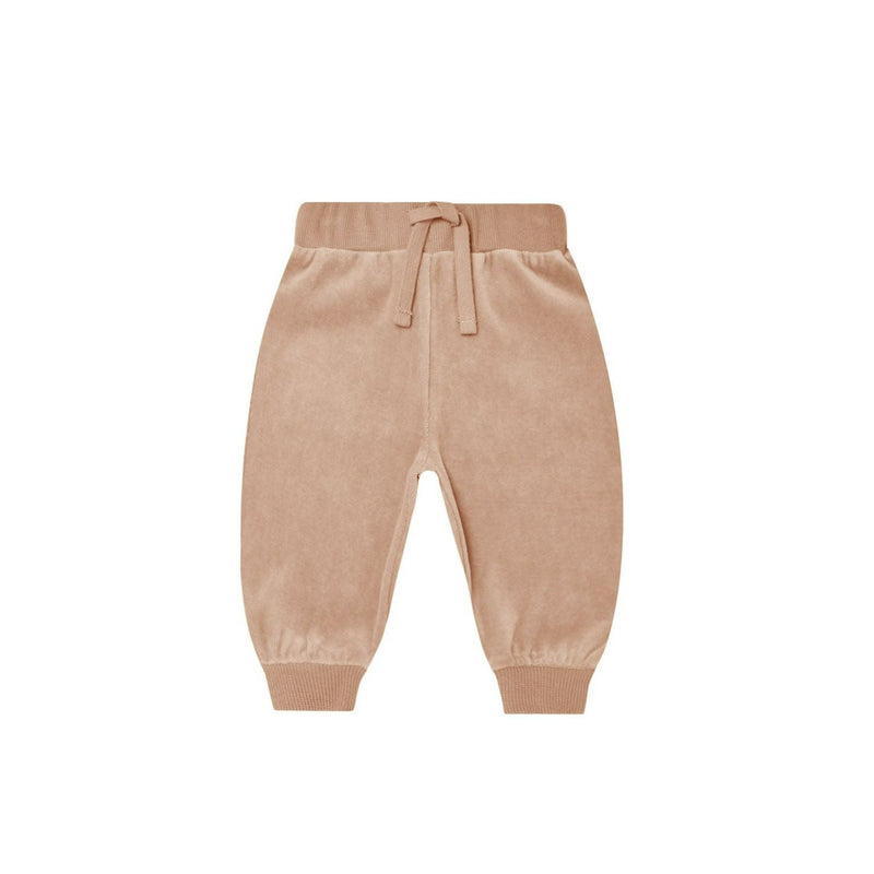 Quincy Mae Velour Relaxed Sweatpant - Blush